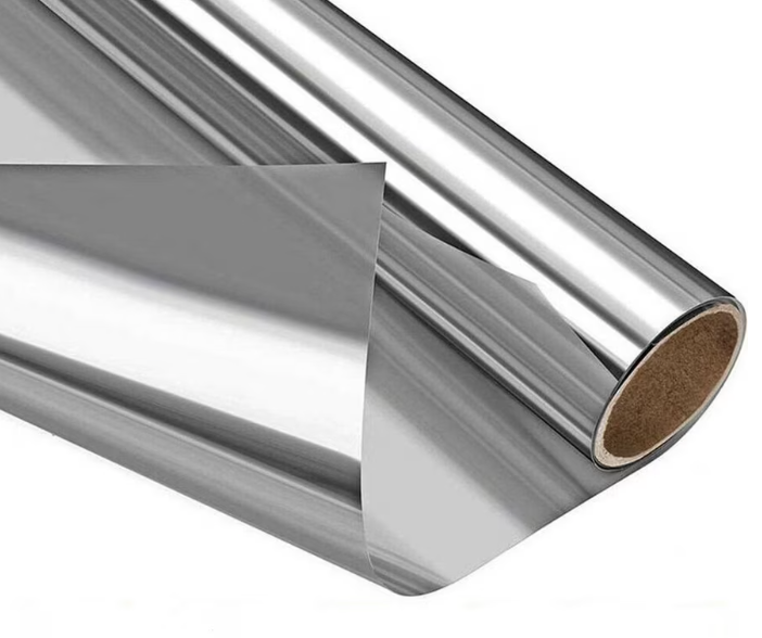 Folie Reflexiva protectie Geamuri montare pe interior cu efect de oglinda si protectie solara UV Argintie 45 x 300 cm